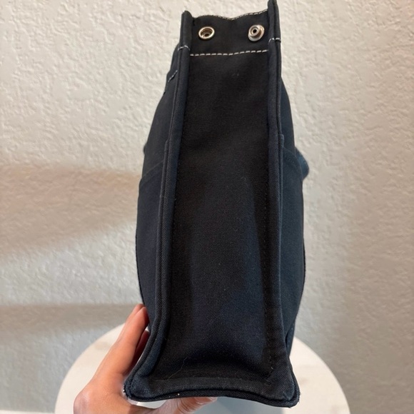 Hermes Large Black Canvas Tote Bag - Picture 7 of 14